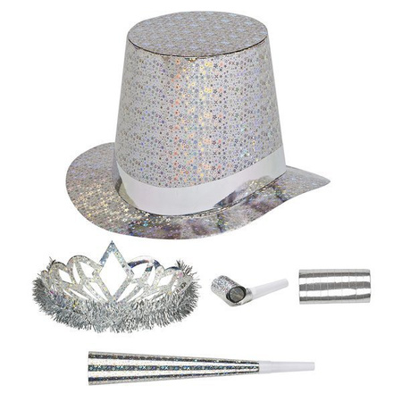 Zestaw Sylwestrowy Nowy Rok Karnawał Sylwester srebrny