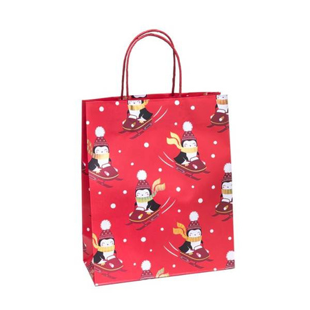 TOREBKA NA PREZENTY PINGWIN  25,5X21X10