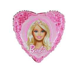 BALON FOLIOWY SERCE BARBIE 45 CM
