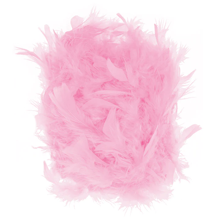 BOA Z PIÓR JASNY RÓŻOWY 190CM