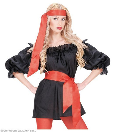 SZARFA CHUSTA CZERWONA SATYNA