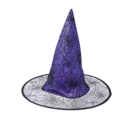 KAPELUSZ CZAROWNICY FIOLETOWO-CZARNY