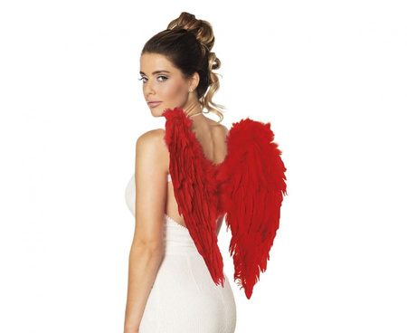 Skrzydła Anioła czerwone 50 x 50 cm diabła halloween