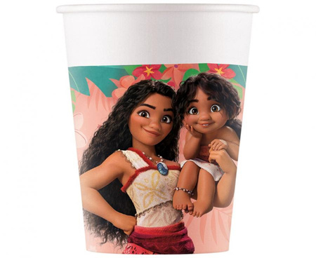  KUBECZKI PAPIEROWE VAIANA MOANA 200 ML 8 SZT