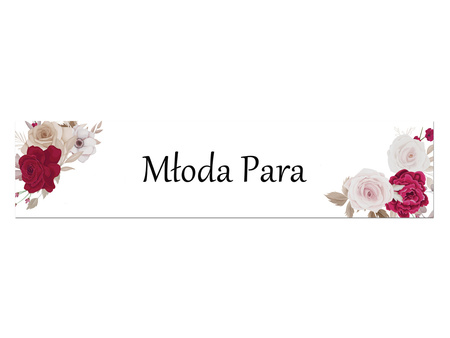 TABLICA REJESTRACYJNA PARA MŁODA CZERWONE RÓŻE 2 SZT