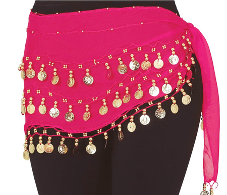 SPÓDNICZKA TANCERKI BRZUCHA RÓŻOWA 