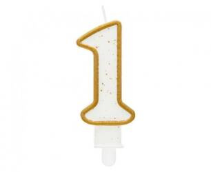 ŚWIECZKA URODZINOWA ZŁOTA 1