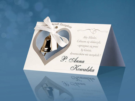 Wizytówki z dzwoneczkami (1 karton / 48 op.) (1 op. / 10 szt.)