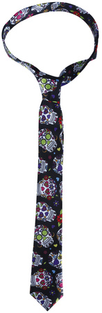 KRAWAT KOLOROWE CZASZKI LOS MUERTOS