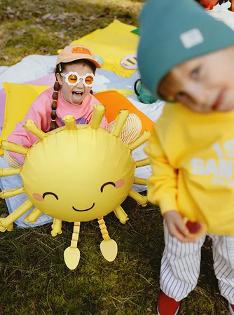 BALON FOLIOWY SŁONECZKO 91 X 77 CM ŻÓŁTY