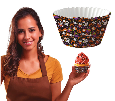 PAPILOTKI NA MUFFINY MAŁE POTWORY HALLOWEEN