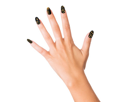 SZTUCZNE PAZNOKCIE CZARNE SYLWESTER