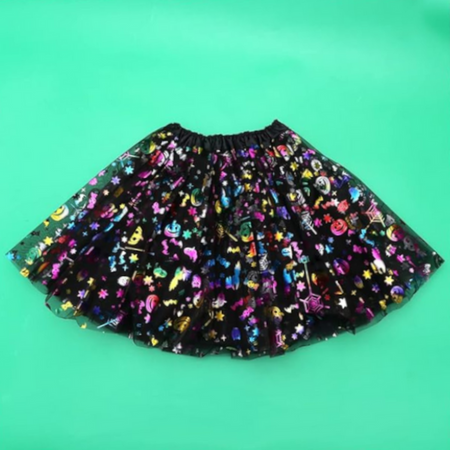 SPÓDNICZKA CZAROWNICY CZARNA WZORY 30CM