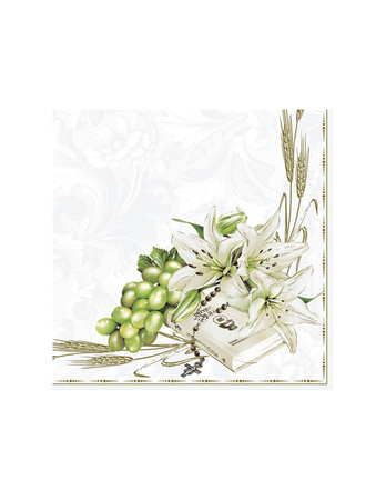 SERWETKI PAPIEROWE KOMUNIA WINOGRONA 33 CM 20 SZT IHS