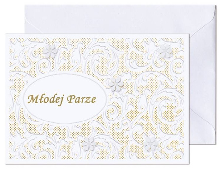 KARTKA Z OKAZJI ŚLUBU MŁODEJ PARZE