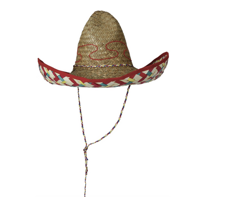 MEKSYKAŃSKI KAPELUSZ SŁOMKOWY 50 CM CIEMNY