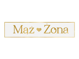 TABLICA REJESTRACYJNA MĄŻ ŻONA 59 X 11,5 CM