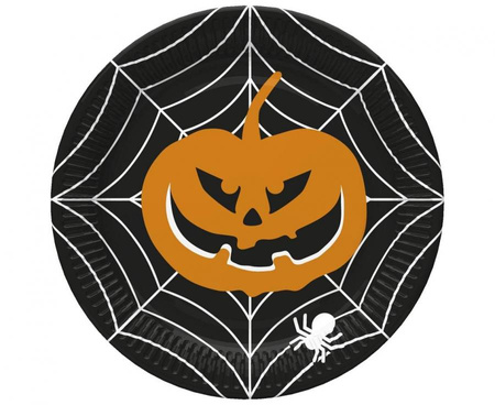 TALERZYKI PAPIEROWE HALLOWEEN DYNIA 23 CM 8 SZT