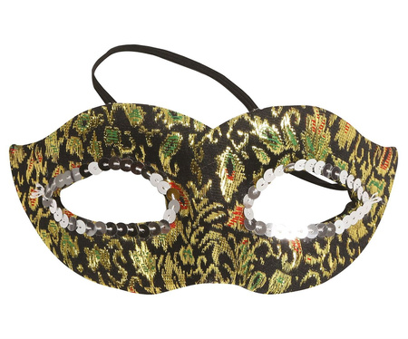 MASKA WENECKA CZARNO-ZŁOTA