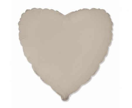 Balon foliowy 18 cali 46 cm serce kremowe kawowe (matowe Vintage Rose)