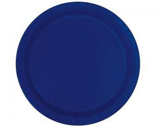 TALERZYKI PAPIEROWE GRANATOWE 23 CM 16 SZT