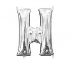 BALON FOLIOWY 25cm x 33cm LITERA H + SŁOMKA