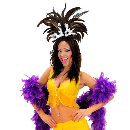 PIÓROPUSZ BRAZYLIJSKI CZARNO BIAŁY