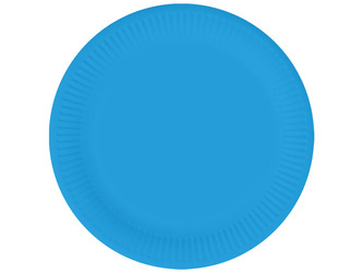 TALERZYKI PAPIEROWE NIEBIESKIE 18 CM 6 SZT.
