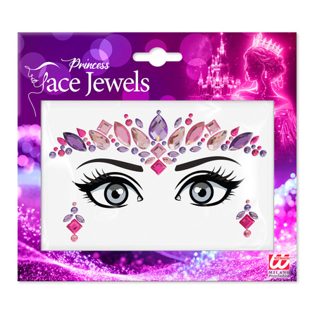NAKLEJKI SAMOPRZYLEPNE NA TWARZ RÓŻOWE KRYSZTAŁKI 