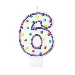 ŚWIECZKA URODZINOWA CYFRA 6