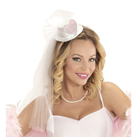 MINI KAPELUSZ Z WELONEM BRIDE TO BE 