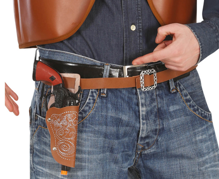 PAS KOWBOJA KABURA Z PISTOLETEM 24 CM