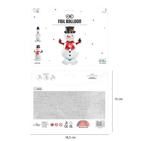 BALON FOLIOWY STOJĄCY BAŁWAN 70X110 CM