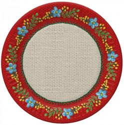 TALERZYKI PAPIEROWE GÓRALSKI HAFT 18 CM 8 SZT