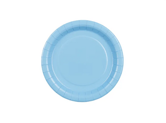 TALERZYKI PAPIEROWE JASNY NIEBIESKI 18 CM 6 SZT
