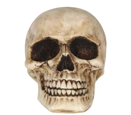 CZASZKA Z ŻYWICY 8 CM HALLOWEEN