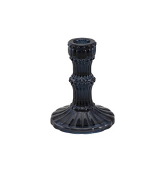 ŚWIECZNIK CZARNY SZKLANY 9 X 12 CM HALLOWEEN