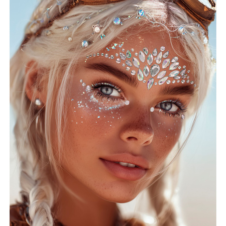 NAKLEJKI SAMOPRZYLEPNE NA TWARZ DIAMENTY 