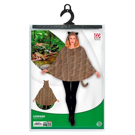 LEOPARDO (poncho con cappuccio)