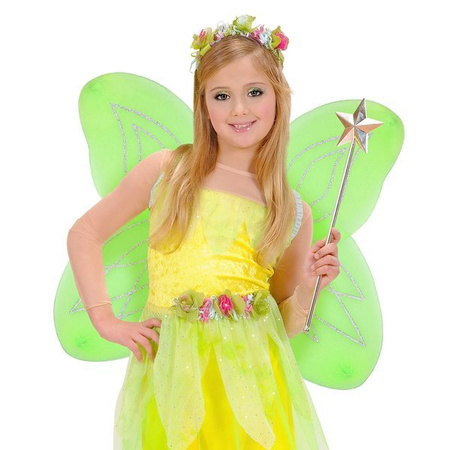 SKRZYDŁA ZIELONE BROKATOWE