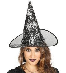 KAPELUSZ CZAROWNICY Z PAJĘCZYNĄ
