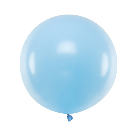 BALON LATEKSOWY PASTEL 60 CM  1 SZT OKRĄGŁY PASTEL BABY BLUE