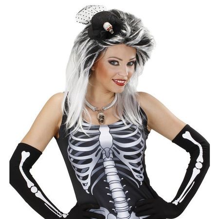 MINI KAPELUSZ Z CZASZKĄ