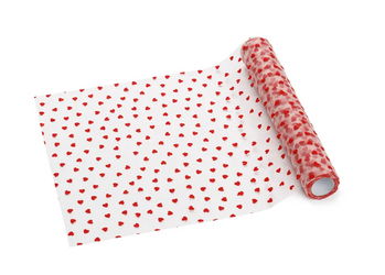 BIEŻNIK TIULOWY SERCA CZERWONY 0,36 X 9 M