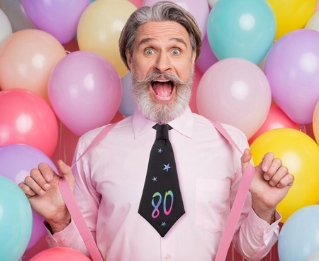 KRAWAT URODZINOWY 80 