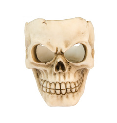 ŚWIECZNIK CZASZKA ŻYWICA 6 CM