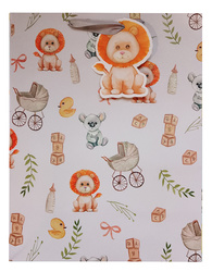 TORBA PREZENTOWA PASTELOWA LEW 26 X 32 X 10 CM