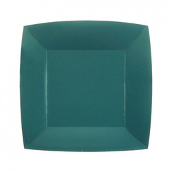 TALERZYKI KWADRATOWE BUTELKOWA ZIELEŃ 18 X 18 CM