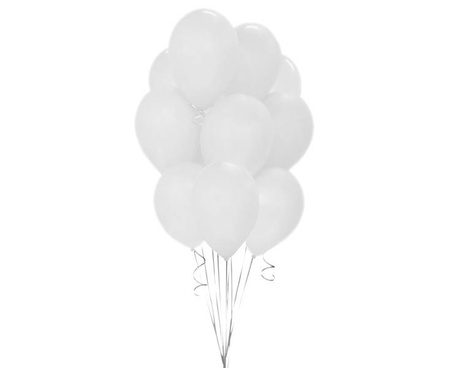 BALONY LATEKSOWE BIAŁE 25 CM 10 SZT 
