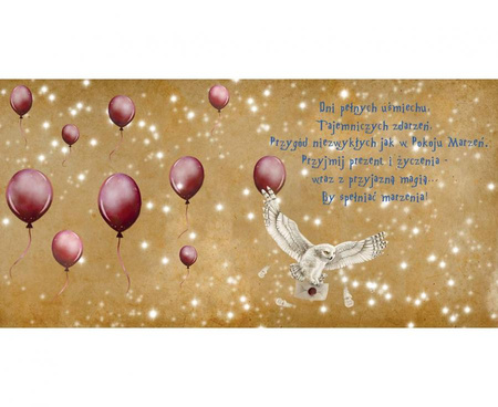 Kartka okolicznościowa MAGICZNY TORT 15x15 cm urodziny